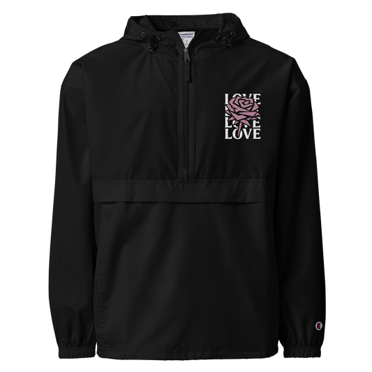 Love | Embroidered Champion Packable Jacket